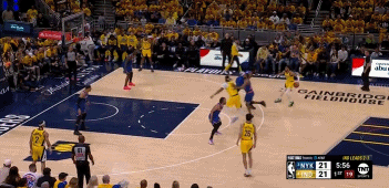 ⚔️剑拔弩张！哈利伯顿内外开花连得5分 布伦森2记三分强势回应