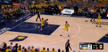 ⚔️剑拔弩张！哈利伯顿内外开花连得5分 布伦森2记三分强势回应