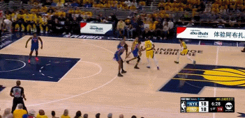 ⚔️剑拔弩张！哈利伯顿内外开花连得5分 布伦森2记三分强势回应